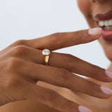 1.00 ctw 14k Round Shaped Lab Grown Diamond Ring - Alina Ferkos Fine Jewelry