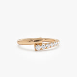 14k Bypass Gold & Pave Diamond Ring Ferkos Fine Jewelry