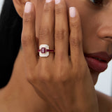 14k Unique Ruby and Diamond Art Deco Ring Ferkos Fine Jewelry