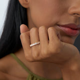 14k Emerald and Pear Shape Diamond Ring Ferkos Fine Jewelry