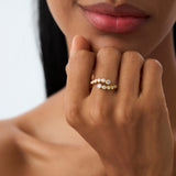 14k Bypass Curve Bezel Setting Diamond Ring Ferkos Fine Jewelry