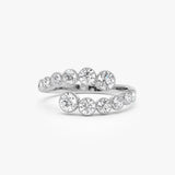 14k Bypass Curve Bezel Setting Diamond Ring Ferkos Fine Jewelry