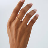 14k Waive Design Micro Pave Diamond Ring Ferkos Fine Jewelry