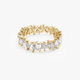 1.85 ctw Multi Shaped Lab Grown Full Eternity Diamond Wedding Ring - Reese Ferkos Fine Jewelry