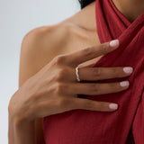 14k Asymetrical Baguette Diamonds Ring Ferkos Fine Jewelry