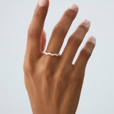 14k Asymetrical Baguette Diamonds Ring Ferkos Fine Jewelry