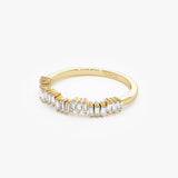14k Asymetrical Baguette Diamonds Ring Ferkos Fine Jewelry