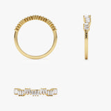 14k Asymetrical Baguette Diamonds Ring Ferkos Fine Jewelry