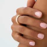 14k Gold Unique Twist Design Pave Diamond Ring Ferkos Fine Jewelry