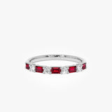 14k Ruby and Diamond Prong Setting Ring Ferkos Fine Jewelry