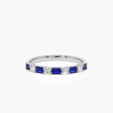 14k Sapphire and Diamond Prong Setting Ring Ferkos Fine Jewelry