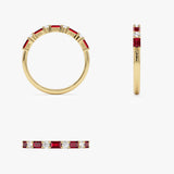 14k Ruby and Diamond Prong Setting Ring Ferkos Fine Jewelry