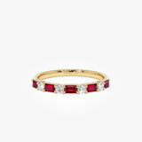 14k Ruby and Diamond Prong Setting Ring 14k Gold Ferkos Fine Jewelry