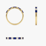 14k Sapphire and Diamond Prong Setting Ring Ferkos Fine Jewelry