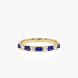 14k Sapphire and Diamond Prong Setting Ring 14k Gold Ferkos Fine Jewelry