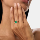 14K Five-Leaf Emerald and Diamond Ring Ferkos Fine Jewelry