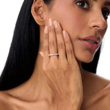 14k Alternating Emerald Cut and Round Diamond Ring Ferkos Fine Jewelry