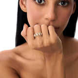 14K Circle Cluster Diamond Band Ring Ferkos Fine Jewelry