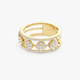 14K Circle Cluster Diamond Band Ring Ferkos Fine Jewelry