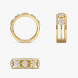 14K Circle Cluster Diamond Band Ring Ferkos Fine Jewelry