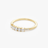 14K Gold Round & Baguette Diamond Accent Ring Ferkos Fine Jewelry