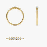 14K Gold Round & Baguette Diamond Accent Ring Ferkos Fine Jewelry