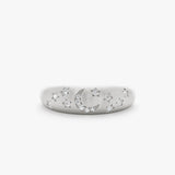 14k Matte Finish Celestial Diamond Ring Ferkos Fine Jewelry