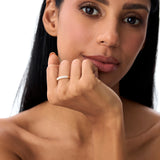 14K Three Row Diamond Pave Band Ferkos Fine Jewelry