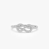 14K Infinity Knot Diamond Ring Ferkos Fine Jewelry