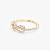 14K Infinity Knot Diamond Ring Ferkos Fine Jewelry