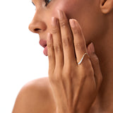 14K Open Twist Unique Diamond Ring Ferkos Fine Jewelry