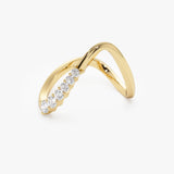 14K Open Twist Unique Diamond Ring Ferkos Fine Jewelry