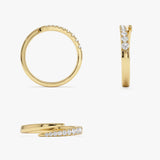 14K Diamond Wrap Crossover Ring Ferkos Fine Jewelry