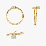 14K Pear-Shaped Diamond Wrap Ring Ferkos Fine Jewelry