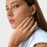 0.50 CTW 14K Pear Shape Lab Grown Diamond Stacking Ring - Estee