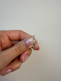 14K Gold Channel Set Baguette Milgrain Edge Wedding Band
