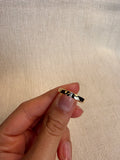 14K Gold Diamond Baguette Inlay Wedding Band