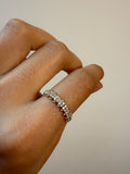 14K Gold Diamond Clover Bubble Stack Ring