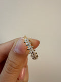 14K Gold Diamond Clover Bubble Stack Ring
