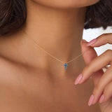 14K Tiny Sapphire Cross Necklace Ferkos Fine Jewelry