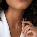 14K Gold Diamond Initial Necklace Ferkos Fine Jewelry