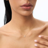 14K Gold Mini Diamond Circle Necklace Ferkos Fine Jewelry