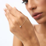 14K Gold Pear Shape Diamond Solitaire Necklace Ferkos Fine Jewelry