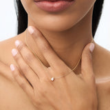 14K Gold Pear Shape Diamond Solitaire Necklace Ferkos Fine Jewelry