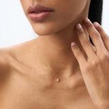 14K Gold Pear Shape Diamond Solitaire Necklace Ferkos Fine Jewelry