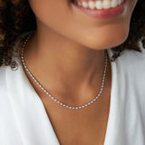 14K Gold Bezel Setting Diamond Tennis Necklace Ferkos Fine Jewelry