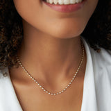 14K Gold Bezel Setting Diamond Tennis Necklace Ferkos Fine Jewelry