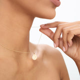 14k Diamond Moon and Crescent Pendant Ferkos Fine Jewelry