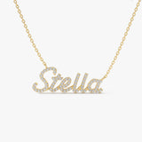 14k Personalized Diamond Name Necklace Ferkos Fine Jewelry