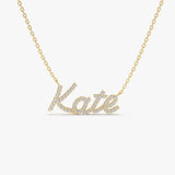 14k Personalized Diamond Name Necklace Ferkos Fine Jewelry